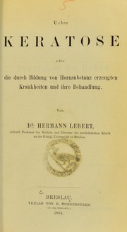 Ueber Keratose by Hermann Lebert