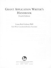 Cover of: Grant application writer's handbook by Liane Reif-Lehrer