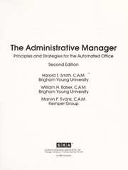 Cover of: The Administrative manager : principles and strategies for the automated office by 