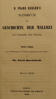 Cover of: Handbuch der Geschichte der Malerei seit Constantin dem Grossen