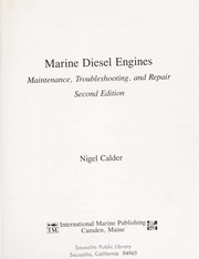 Cover of: Marine diesel engines by Nigel Calder