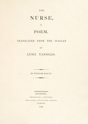Cover of: The nurse, a poem by Luigi Tansillo