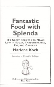 Cover of: Fantastic foods with Splenda by Marlene Koch