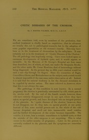 Cover of: Cystic diseases of the chorion by James Foster Palmer