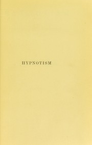 Cover of: Hypnotism by J. Milne Bramwell