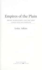 Cover of: Empires of the plain by Lesley Adkins