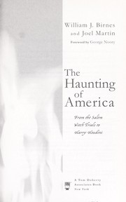 Cover of: The haunting of America : from the Salem witch trials to Harry Houdini