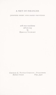 Cover of: A net of fireflies; Japanese haiku and haiku paintings by 