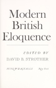 Cover of: Modern British eloquence by David B. Strother