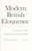 Cover of: Modern British eloquence