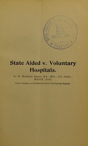 Cover of: State aided v. voluntary hospitals