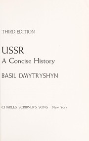 Cover of: USSR: a concise history