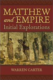 Cover of: Matthew and Empire by Warren Carter