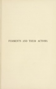 Cover of: Ferments and their actions