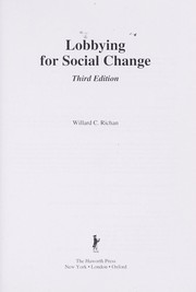Cover of: Lobbying for social change