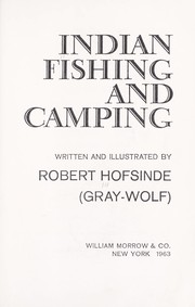 Cover of: Indian fishing and camping.