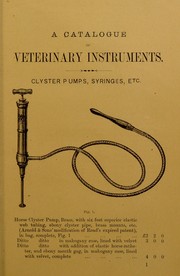 Cover of: Catalogue of veterinary appliances manufactured by Arnold and Sons