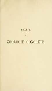 Cover of: Trait©♭ de zoologie concr©·te