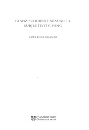 Cover of: Franz Schubert : sexuality, subjectivity, song