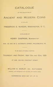 Cover of: Collection of coins of the late Frederick G. McKean