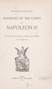 Cover of: Mysteries of the court of Napoleon III