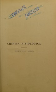 Cover of: Chimica fisiologica per uso dei medici e degli studenti by Filippo Bottazzi