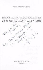 Cover of: Espejos, la textura cinemática en La traición de Rita Hayworth