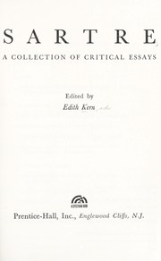 Cover of: Sartre: A collection of critical essays