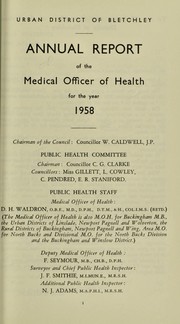 Cover of: [Report 1958] by Bletchley (Buckinghamshire, England). Urban District Council, Bletchley (Buckinghamshire, England). Urban District Council