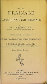 Cover of: On the drainage of lands, towns, & buildings