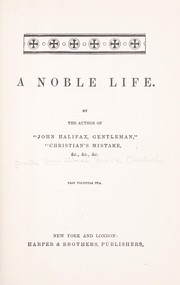 Cover of: A noble life