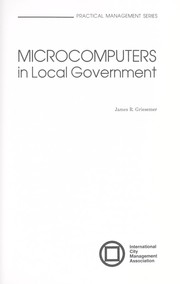 Cover of: Microcomputers in local government