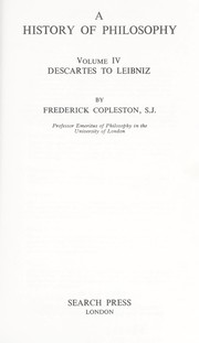 Cover of A history of philosophy by Frederick Charles Copleston
