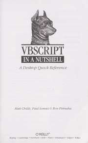 Cover of: VBScript in a nutshell by Matt Childs