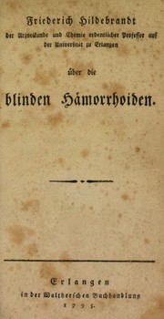Cover of: ©ber die blinden H©Þmorrhoiden
