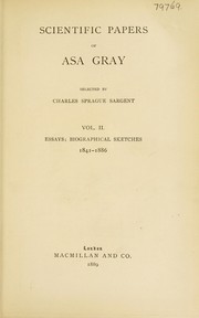 Cover of: Scientific papers of Asa Gray