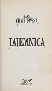 Cover of: Tajemnica by Joanna Chmielewska