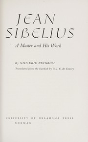 Cover of: Jean Sibelius: a master and his work