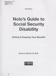 Cover of: Nolo's guide to social security disability: getting & keeping your benefits