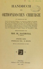 Cover of: Handbuch der orthop©Þdischen Chirurgie