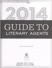 Cover of: 2014 guide to literary agents by Chuck Sambuchino