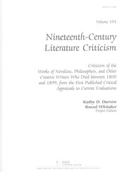 Cover of: Nineteenth Century Literature Criticism