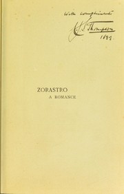 Cover of: Zorastro by C. J. S. Thompson