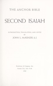 Cover of: Second Isaiah.