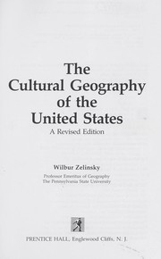 Cover of: The cultural geography of the United States