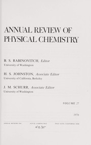 Cover of: Annual review of physical chemistry.