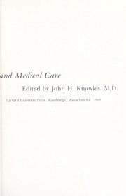 Cover of: Views of medical education and medical care.