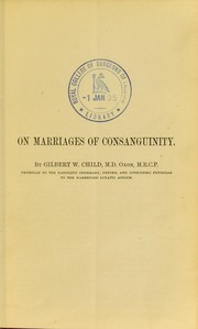 Cover of: On marriages of consanguinity
