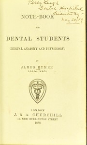 Cover of: Notebook for dental students (dental anatomy and physiology)
