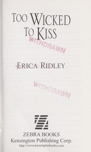 Cover of: Too wicked to kiss